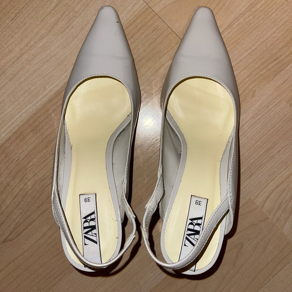 Zara sling back heels